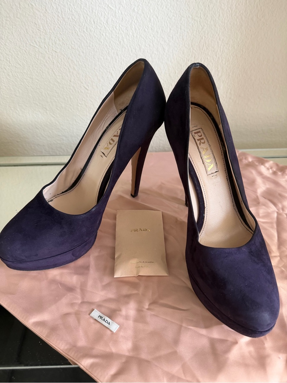 Prada Heels 38.5 Prada Suede Heels 8.5 Prada Suede Plum pumps with dust bag